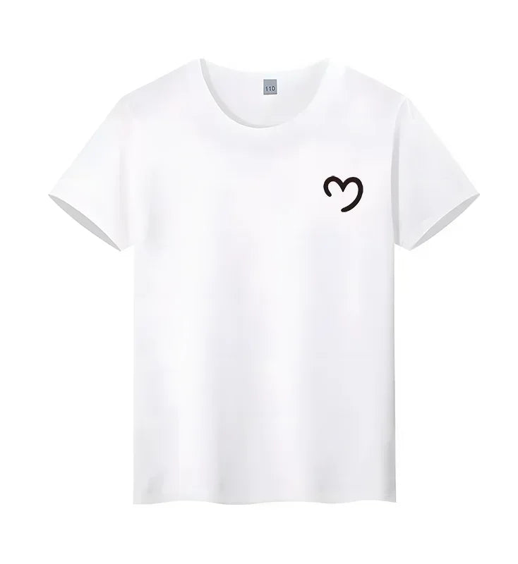 Pure Cotton Breathable Children's T-shirt 2026 Summer Retro Rose Elf Print Casual Parent-child Outfit for Boys and Girls